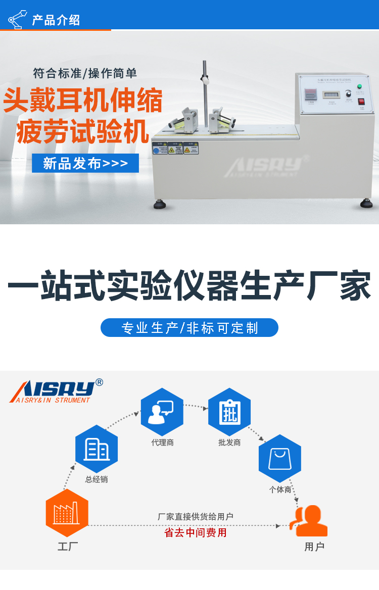 頭戴耳機(jī)伸縮疲勞試驗機(jī)